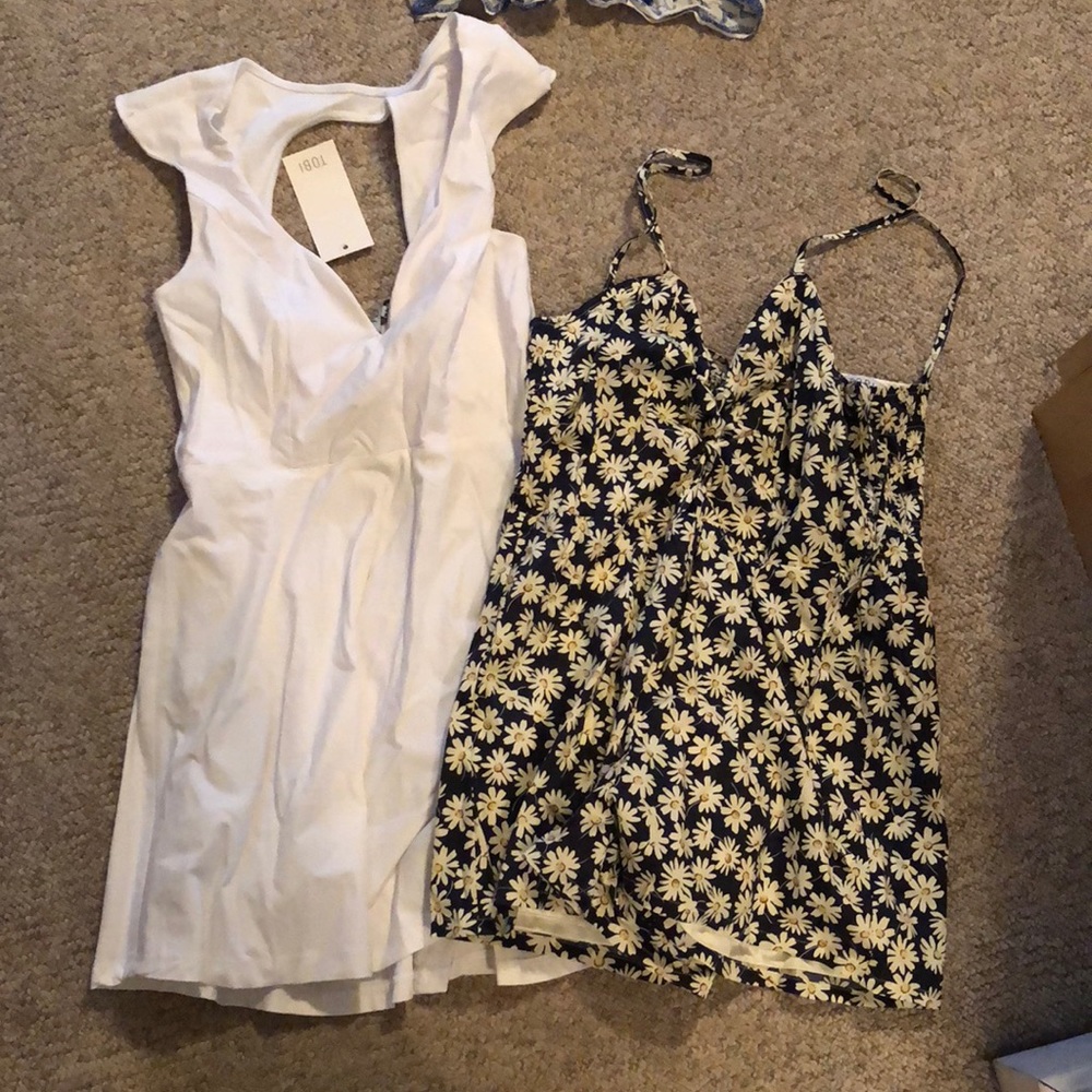 TOBI white dress and romper